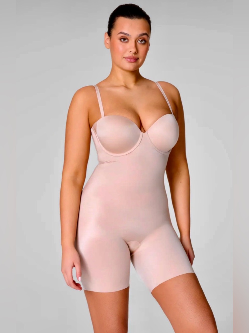 SPANXshape® Suit Your Fancy
Strapless Cupped Mid-Thigh Bodysuit (XL) $148 NWT
